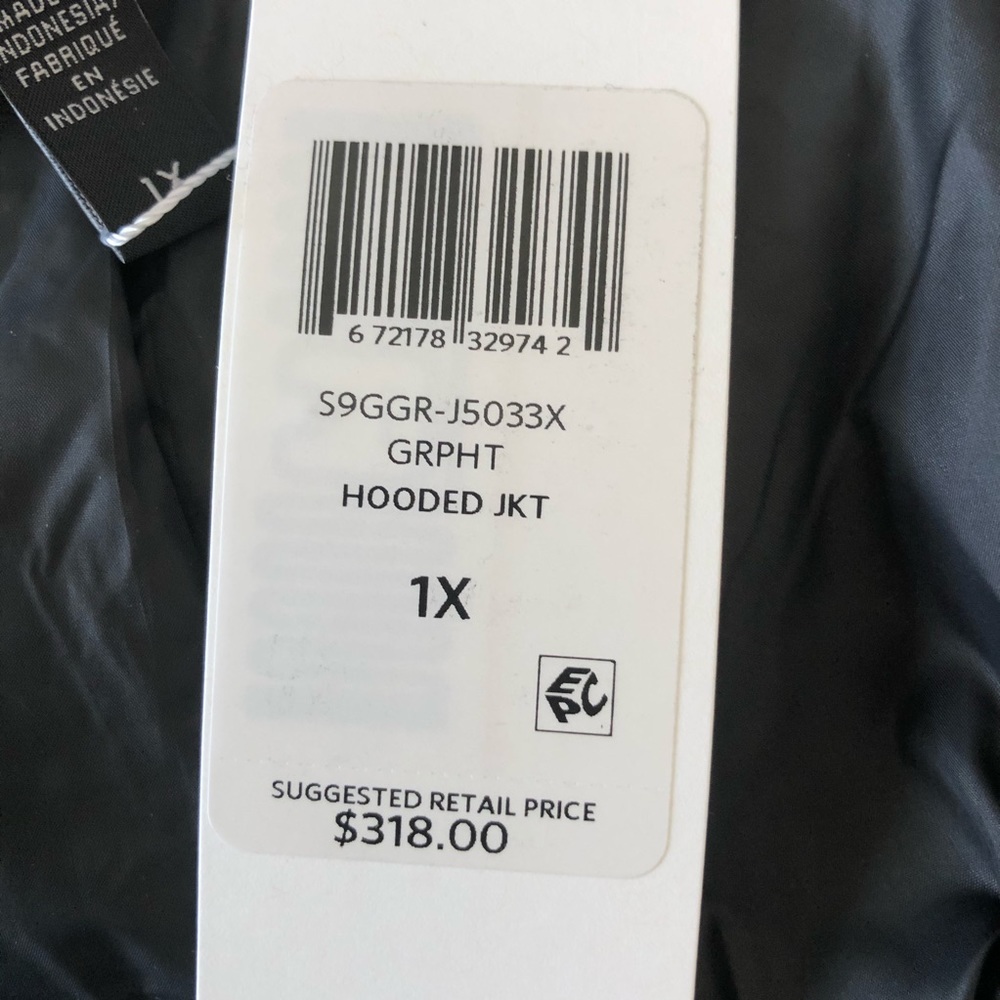 Eileen Fisher Hooded Recycled Nylon Jacket 1X Plus - Picture 9 of 12